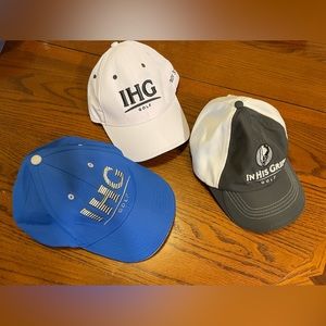 Golf Hats Caps Lot of 3 In His Grip IHG